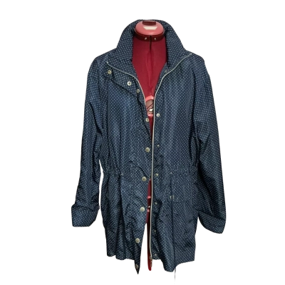 Black Pepper Women’s  Size 16 Raincoat Navy Blue / White 