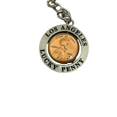 Vintage Los Angeles LUCKY PENNY key chain 