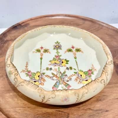 Vintage Crown Devon Fieldings Stoke on Trent Floral Basket Design 