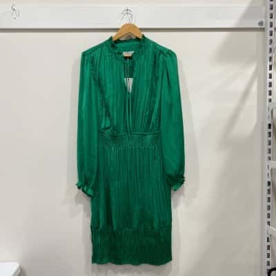 Estelle Womens  Size 16 Long Sleeve Dress Green 