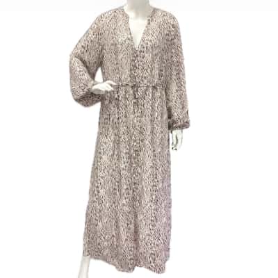 Elka Collective Womens  Size 14 Long Sleeve Dress / Maxi Dress Beige / Blue / Brown / Multicoloured / White 
