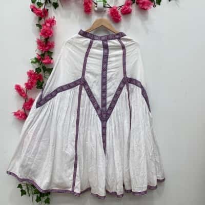 Tigerlily Womens Aymara Maxi Skirt with jacquard braid details Size 6 White 