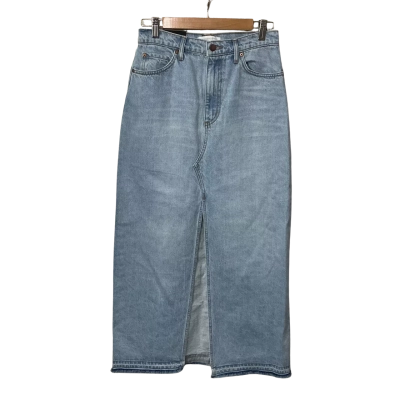 Nobody Denim Womens Size 26 Light Blue Denim Roxanne Maxi Skirt (new)