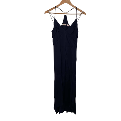 Sass & Bide Womens  Size 6 Midi Dress / Shoestring Strap Dress Navy Blue 