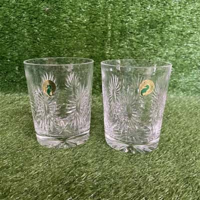 Waterford Crystal The Millennium Collection ‘Health’ Toasting Double Old Fashion Glasses (New in Box)