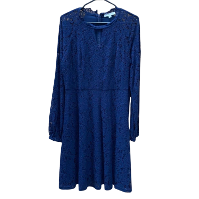 Preview BNWOT Womens Lace Dress Size 16 Babydoll / Cocktail Dress / Long  Sleeve / Party Dress / Wedding Dress Navy Blue (s)