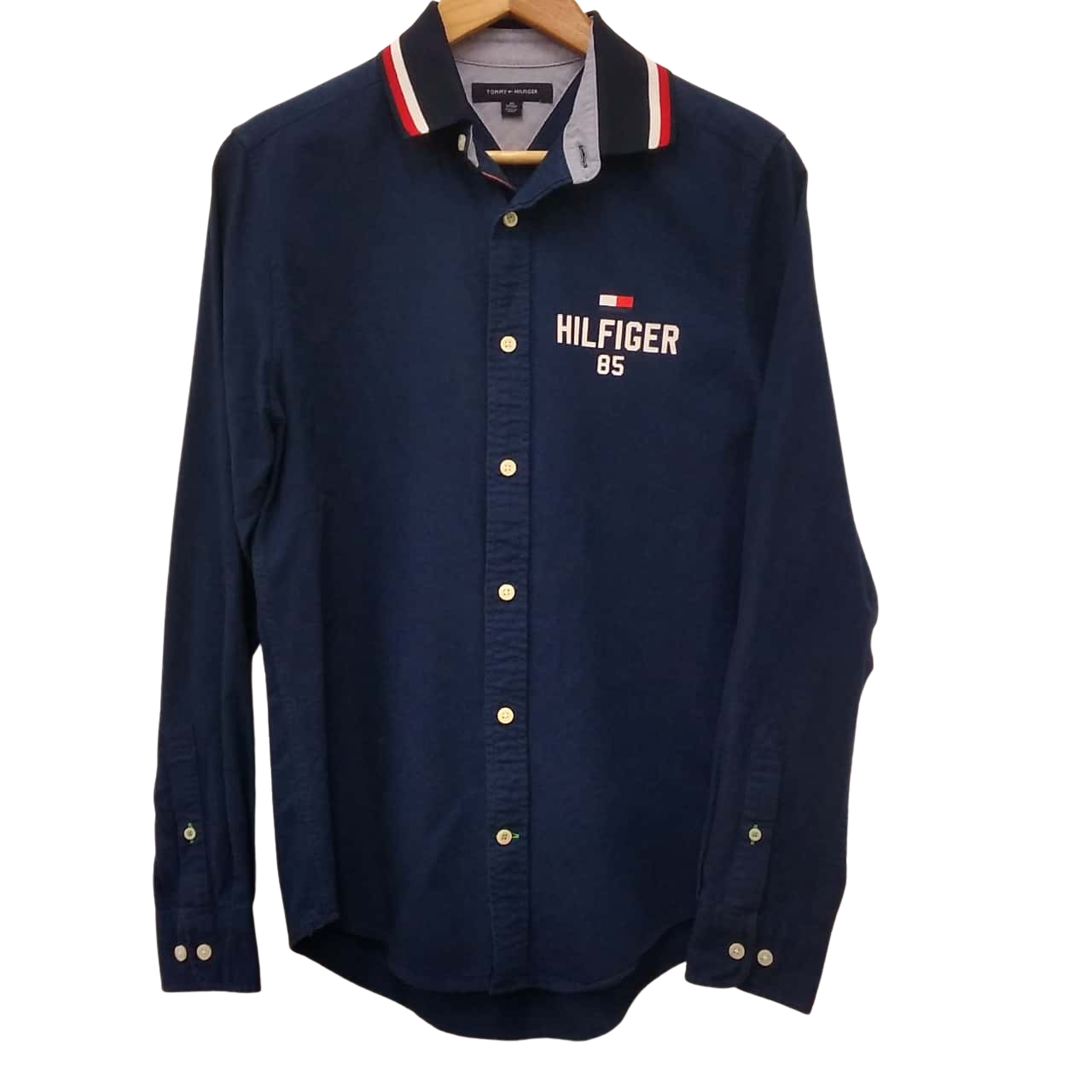 TOMMY HILFIGER Mens XS Navy Blue Long Slv Shirt (04, 467)(s)