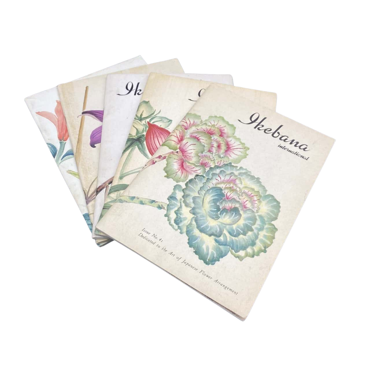 Set of 5 Vintage "Ikebana International" magazines(s)