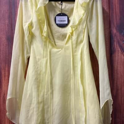 White Fox dress   Size S citrus Yellow new 