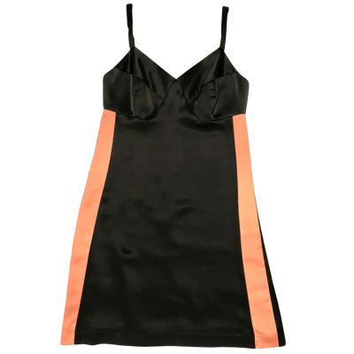 BNWT Cue Size 8, Black, Mini, Party-Dress w/ Shoulder-Straps & Bronze Edge