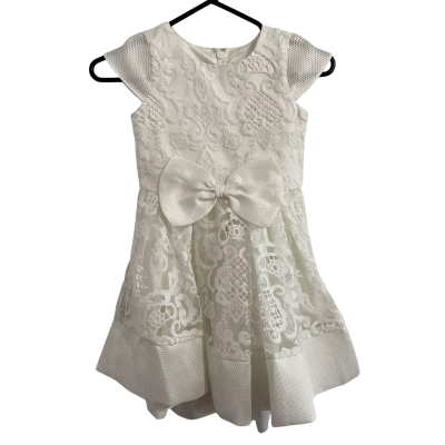 Bardot Junior Kids  Size 7 ‘Ava Starlet’ Dress Ivory White RRP $129.99