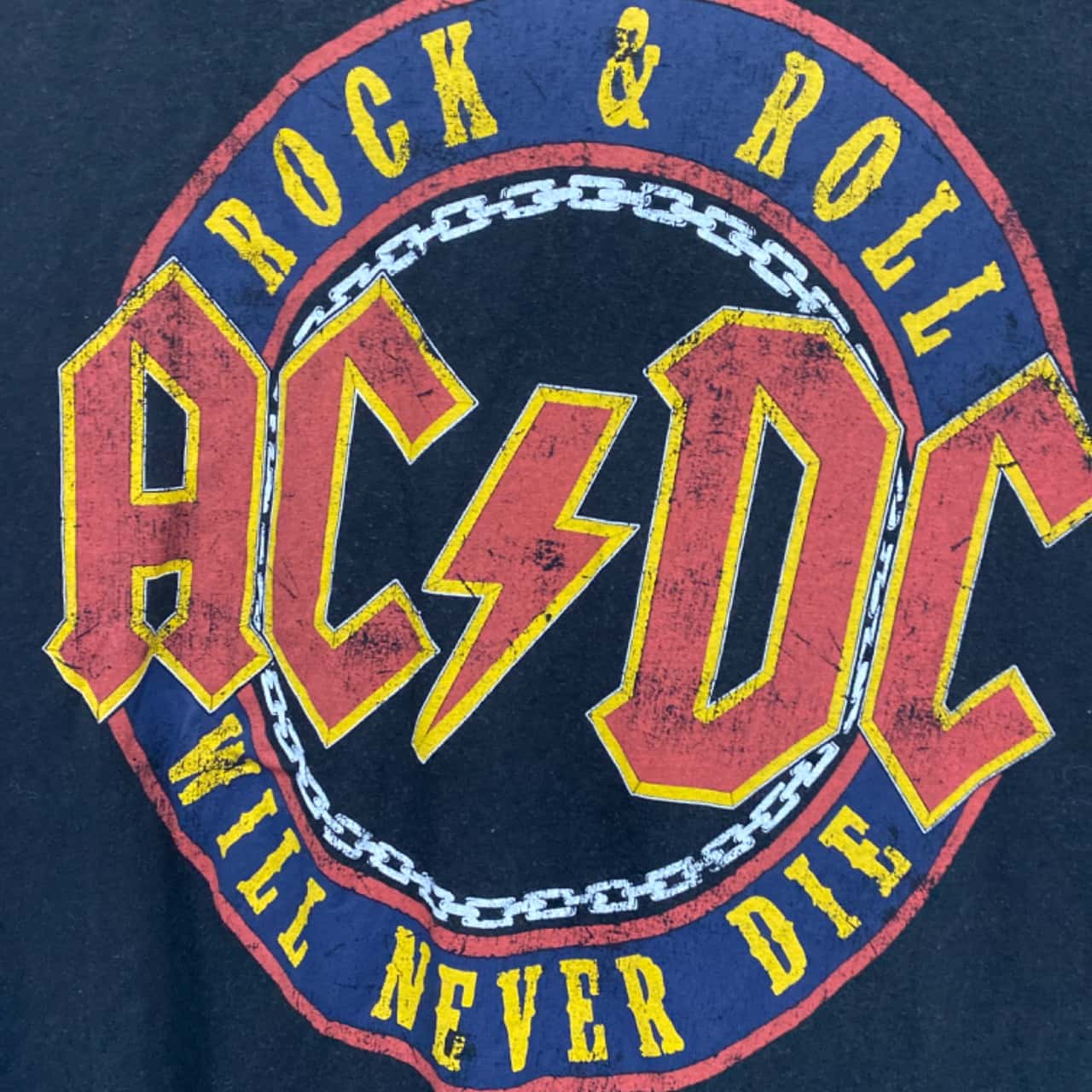AC/DC Mens Size L Short Sleeve T-shirt Black