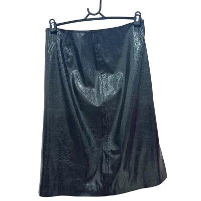 Witchery Womens  Size 12 Front Split Midi Black Skirt 