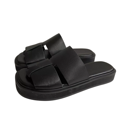 Womens St.Agni Leather Slides Black 