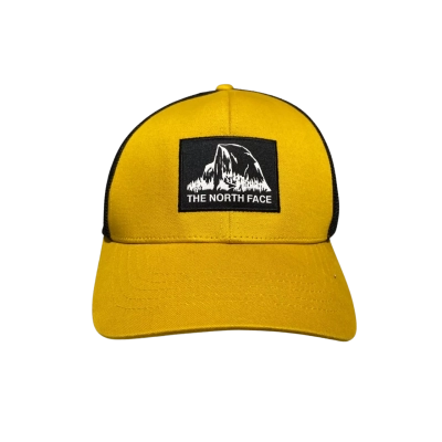The North Face Mens Size L FlexFit Cap  Black  / Mustard 