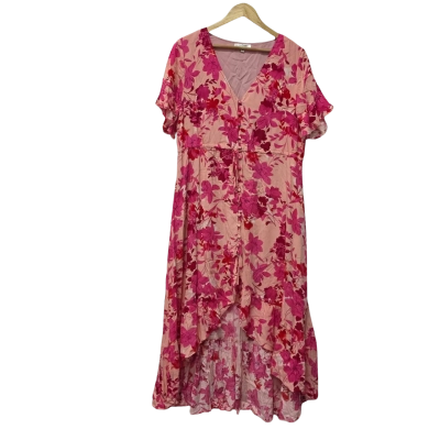 Proud Poppy Clothing Womens  Size 14 Casual Dress / Midi Dress / Short Sleeve Dress  Pink  