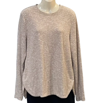 Seed Womens  Size L Long Sleeve Top Beige 