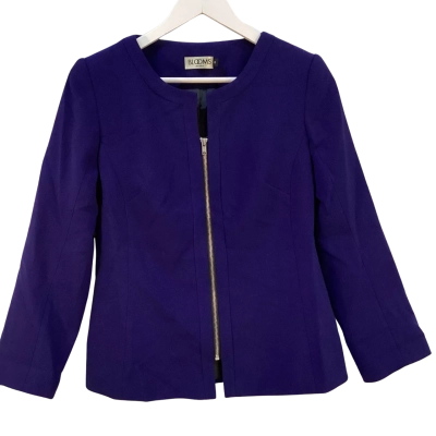 Blooms Womens Size 10 Blazer Jacket Blue 