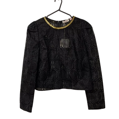 Womens Sass & Bide Size 38 Blouse Black  / Gold 