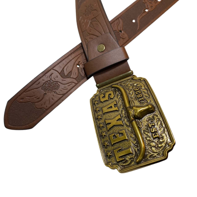  Mens  Vintage United States Belt And Belt Buckle