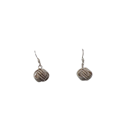  Womens Twist Knot Earrings sterling Silver 925GM142