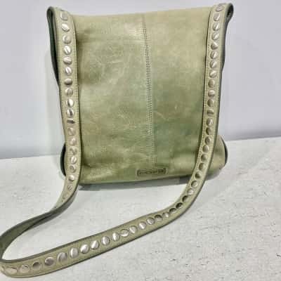 Ted Baker Leather Green Boho Cross Body Handbag 