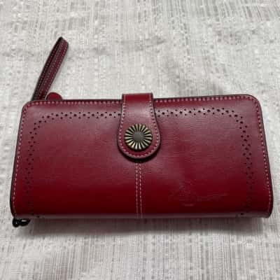 Womens Maroon Luis Santini wallet NEW without tags 