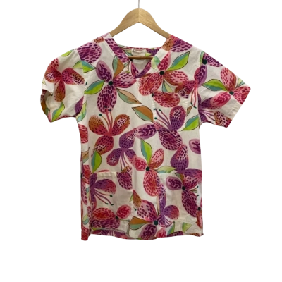 Gorman Women's Size S Scrubs Floral / Pink