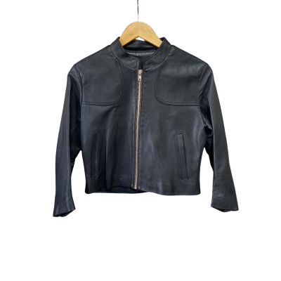Natasha Womens  Size S Leather Jacket Black  