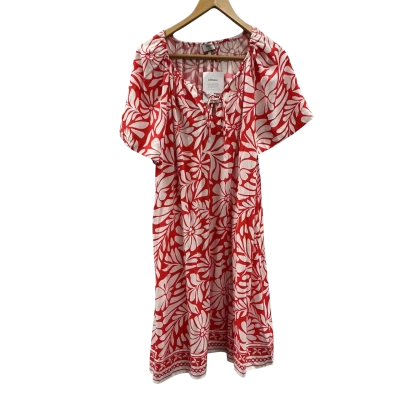 Sussan Womens Size 12 Short Sleeve Dress Red / White 