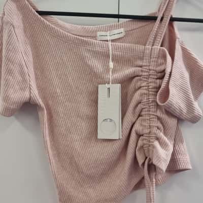  Womens  Size S Cropped Top Natural 