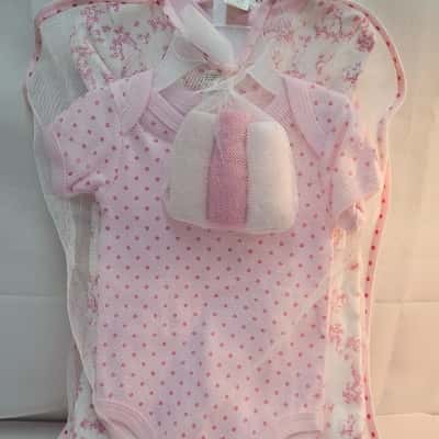  Cutie pie 6pc setj Size 3-6m Onesie Pink  