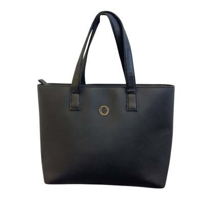 Oroton Womens Double Strap Tote Bag Black