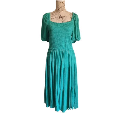 Rockmans Womens  Size 14 Maxi Dress Green BNWT