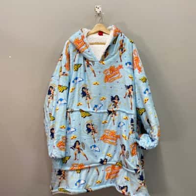 Wonder Woman Oodie  Size One Size Hoodie Blue 
