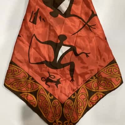 Māori cave drawing scarf 