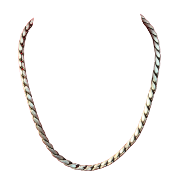Bico Spiga / Wheat Chain Silver Tone Unisex Necklace 