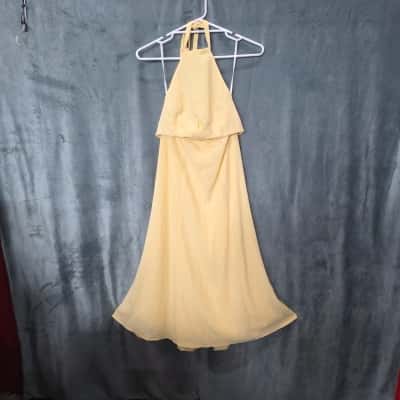 Kookai Womens Size 38 Midi Dress Yellow 