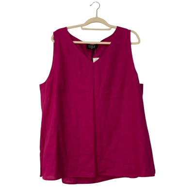 BNWT Curve by Jacquie 100% linen Top Size 20 Pink  rrp$119.95