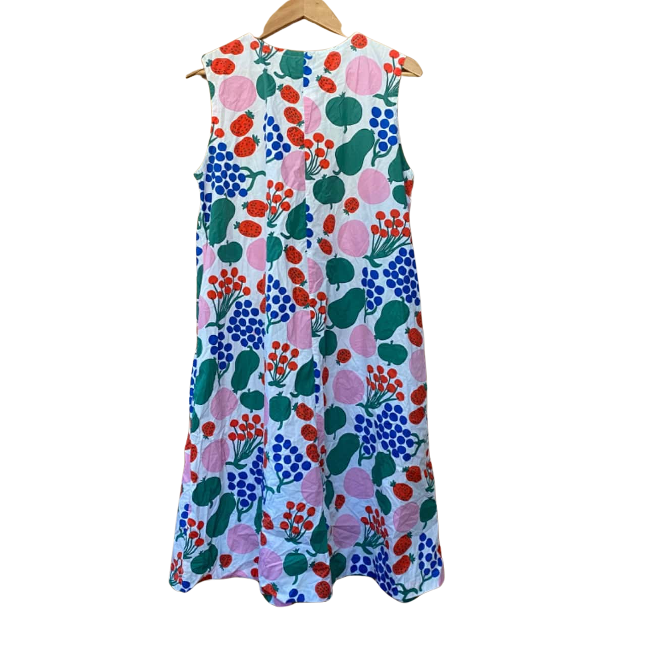 Marimekko /Uniqlo White/Berry Print Sleeveless Dress Size L(s)