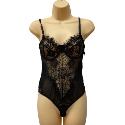 Meshki Womens  Size M Bodysuit Black  