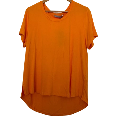 Katies Size L Orange Short Sleeve Top 