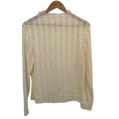 &me Womens  Size 18 Long Sleeve Top Off White 