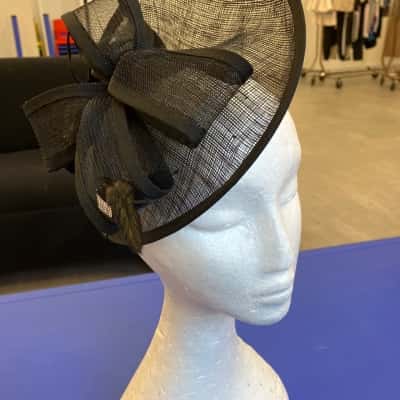  Womens Black Fascinator Headband