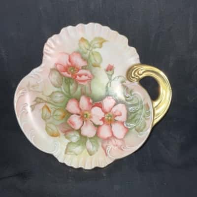 Pink Hand Painted Dish with Inscription