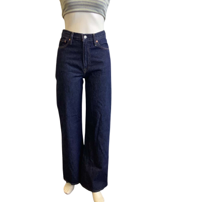 Levis Women's Size 26 Ribcage Wide Leg Jean Blue