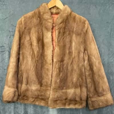  Womens Brown Furry Jacket approximately size 8