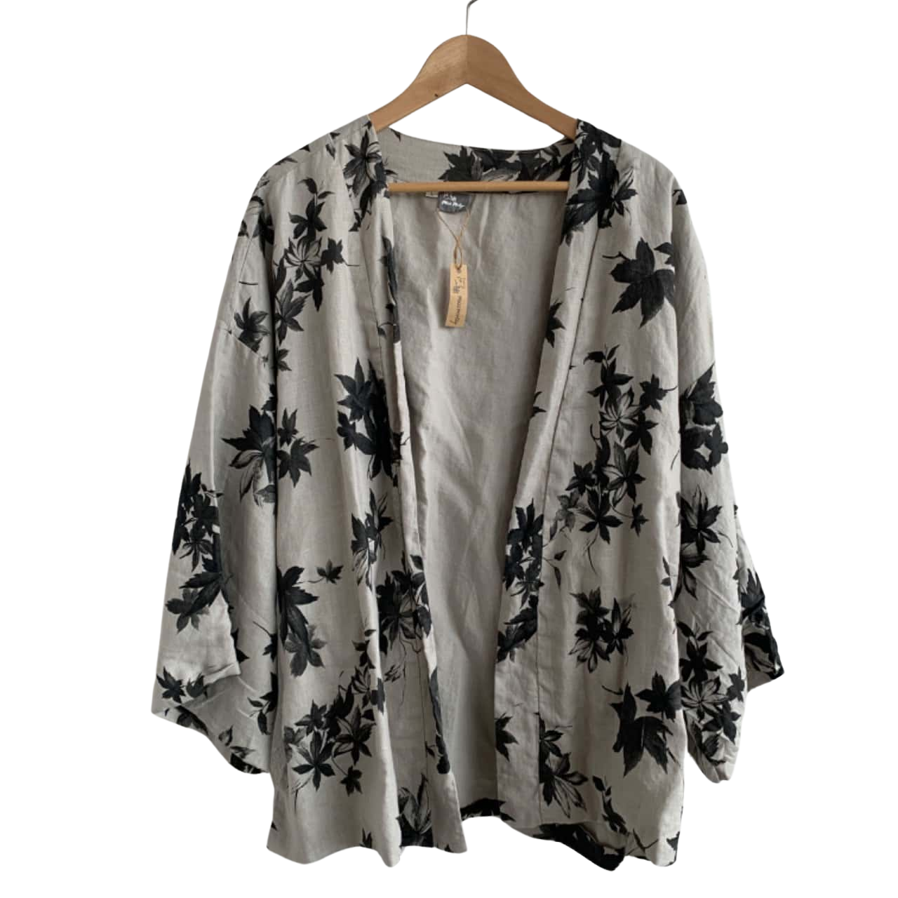 Miss Molly Large Grey Linen Wrap Shirt