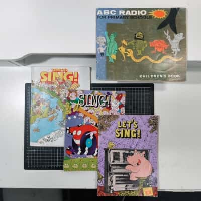 4x Australian Let's Sing/Children's Music Books 
