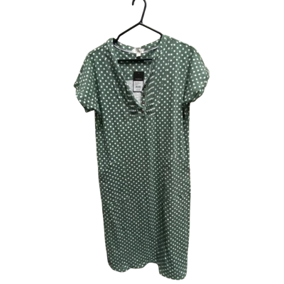 Capture Womens  Size 14 Casual Dress Green / White 